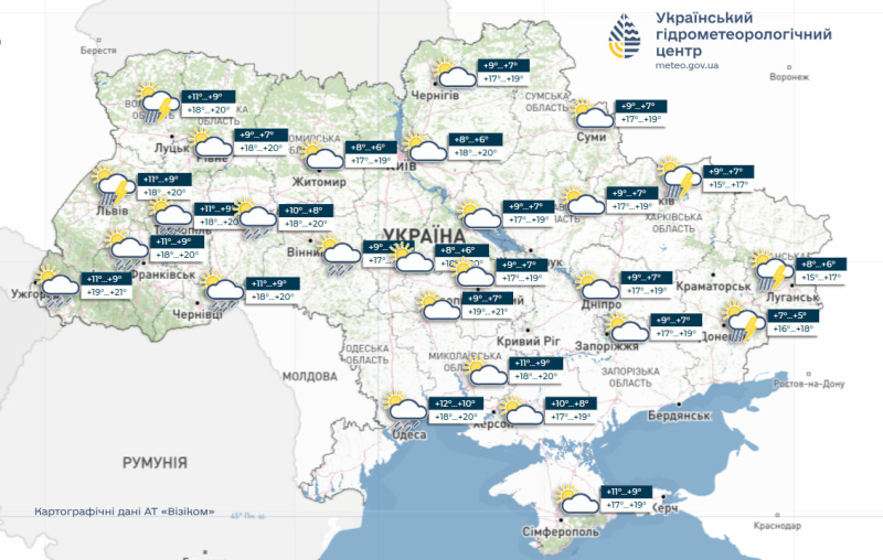 Лето начнется теплом, но дожди не отступают: прогноз погоды на неделю (карты)