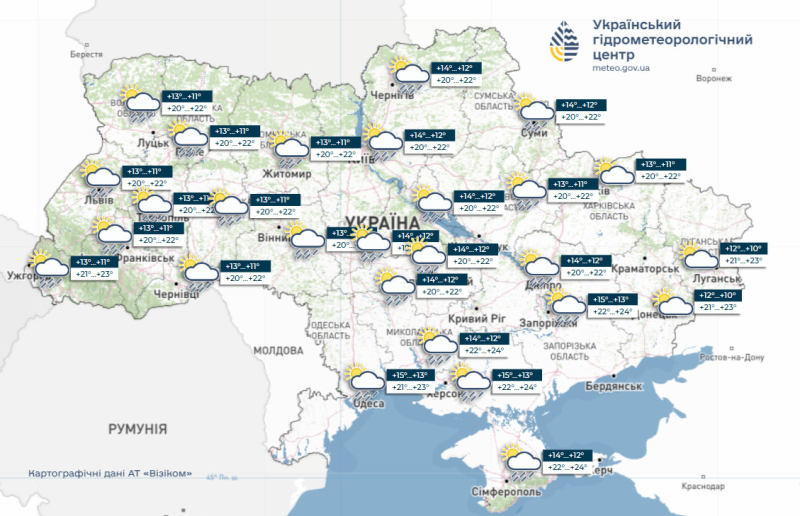 Лето начнется теплом, но дожди не отступают: прогноз погоды на неделю (карты)