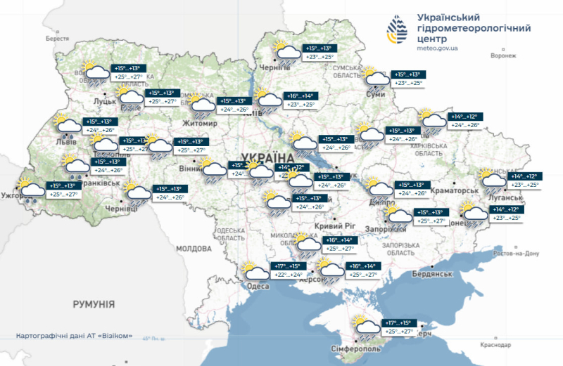 Лето начнется теплом, но дожди не отступают: прогноз погоды на неделю (карты)