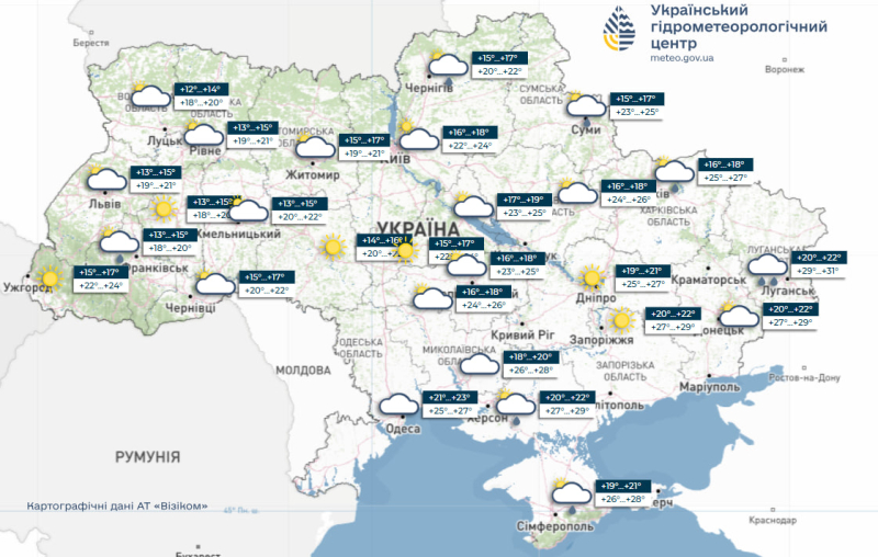 Дожди, грозы и температурные "качели": какой будет погода в Украине в течение недели (карты)