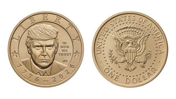 Монетний двір США вже карбує «золоту» монету з Трампом