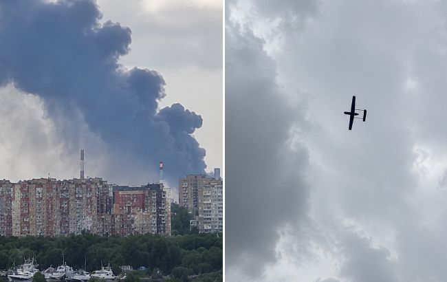 Украинские дроны впервые атаковали Омский НПЗ - самый большой в России (яркие кадры)