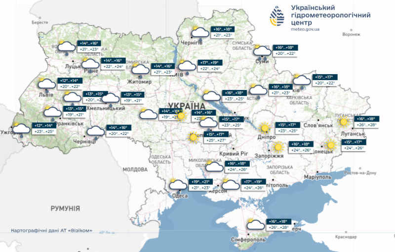 В Украину идет потепление, но не без дождей: прогноз погоды на неделю (карты)