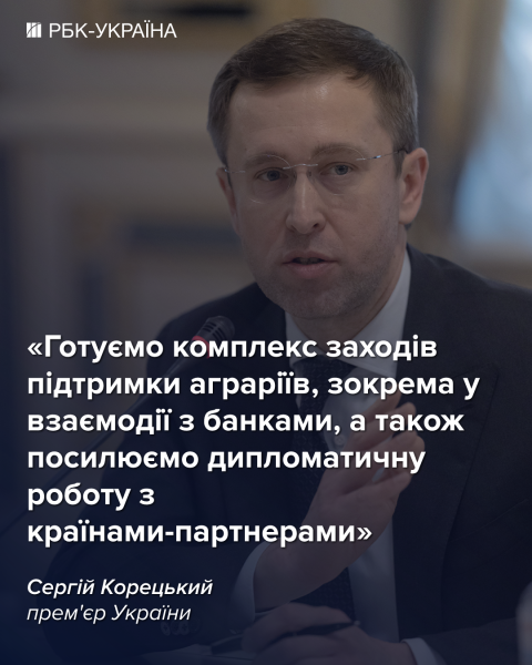 Правительство готовит пакет поддержки аграриев из-за российских атак на порты